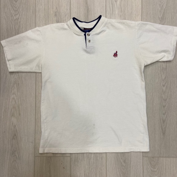 Vintage Crable Sportswear MLB Cleveland Indians White Adult Size Medium - Picture 1 of 13